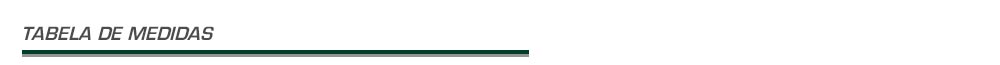 Tabela de medidas